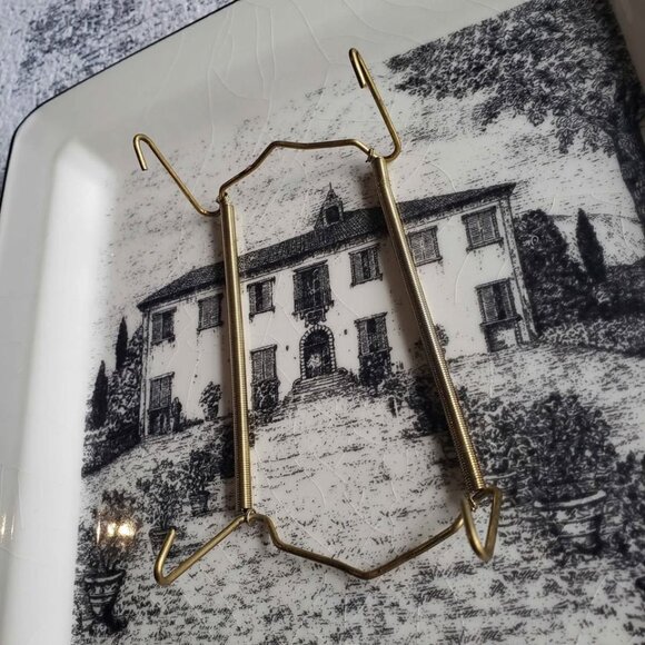 Vintage Brunelli Made in Italy 10" Square Collectable Plate Italian Villa - Picture 6 of 7